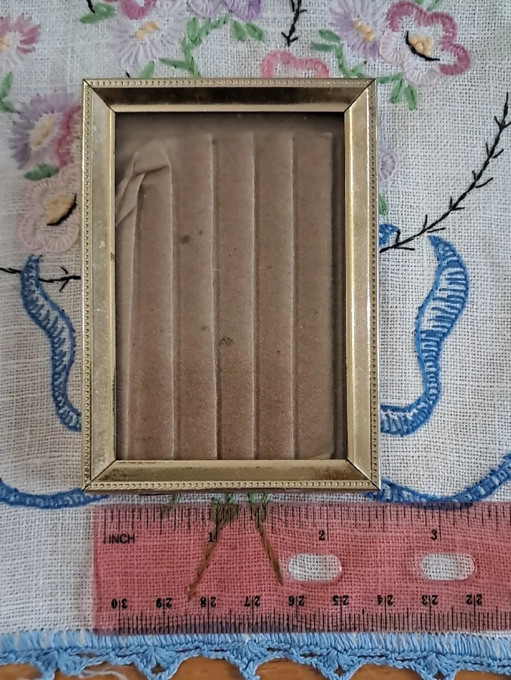 Vintage Mini Brass Display Frame